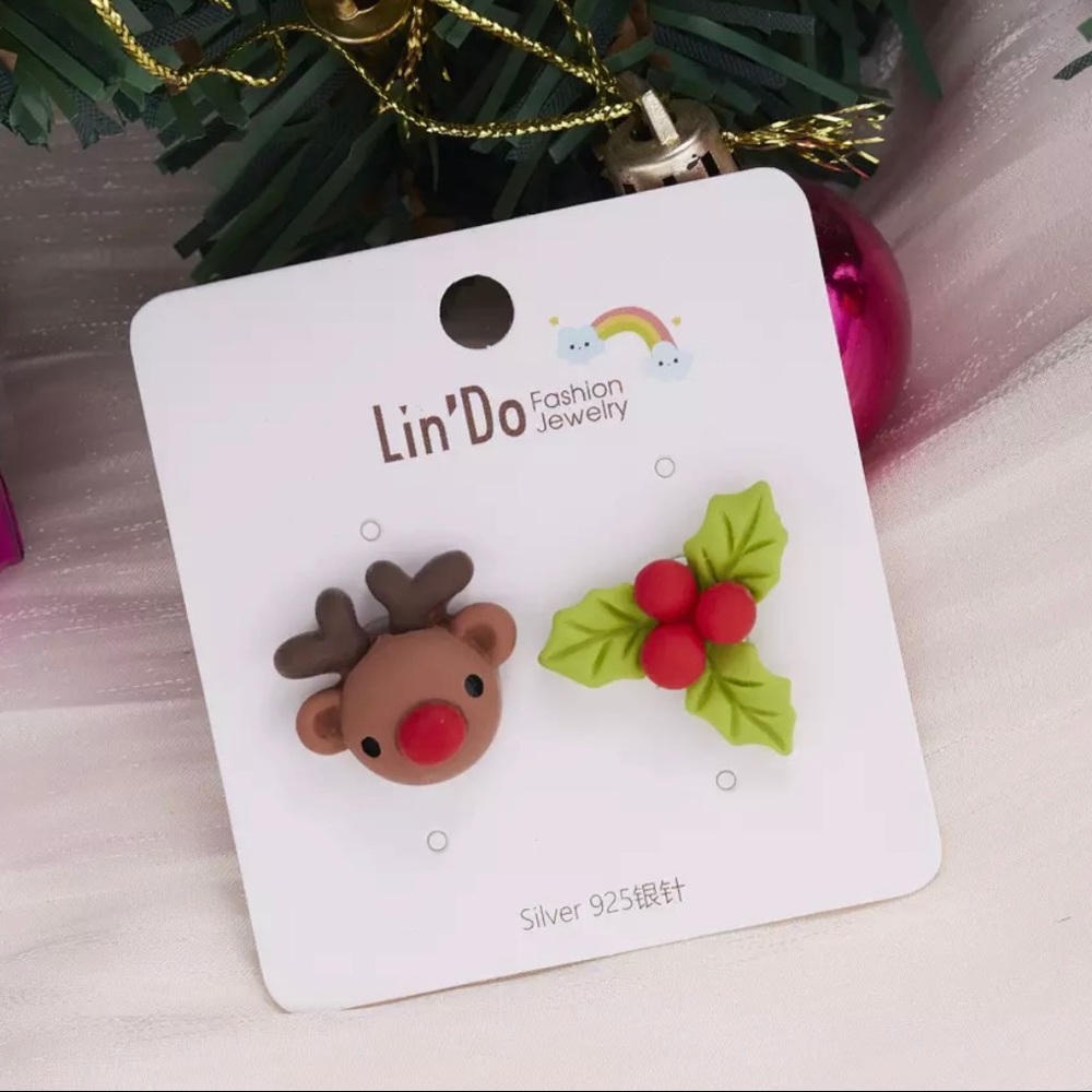 Cute Christmas Stud Earrings for Girls Women